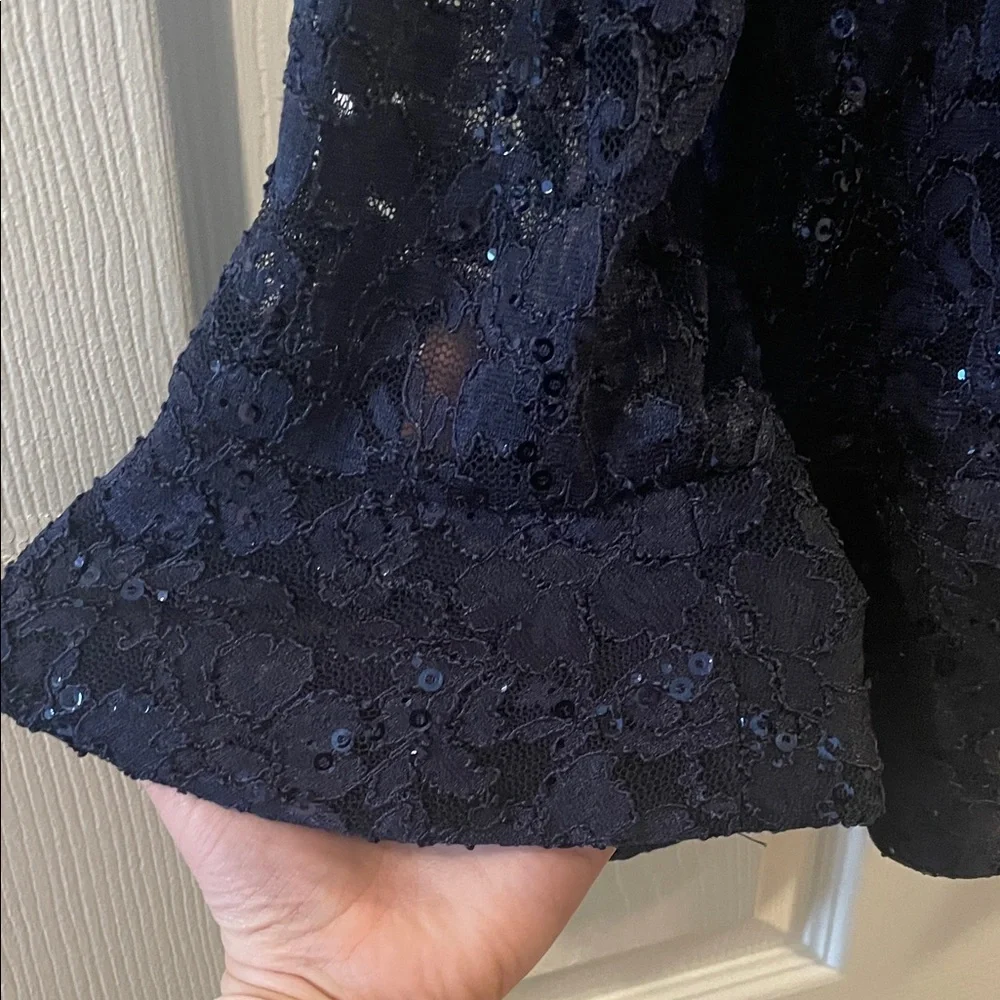 R&M Richards Size 14  Navy Lace Jacket - Picture 3 of 7